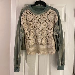 The Buckle tie dye crotchet crop top.